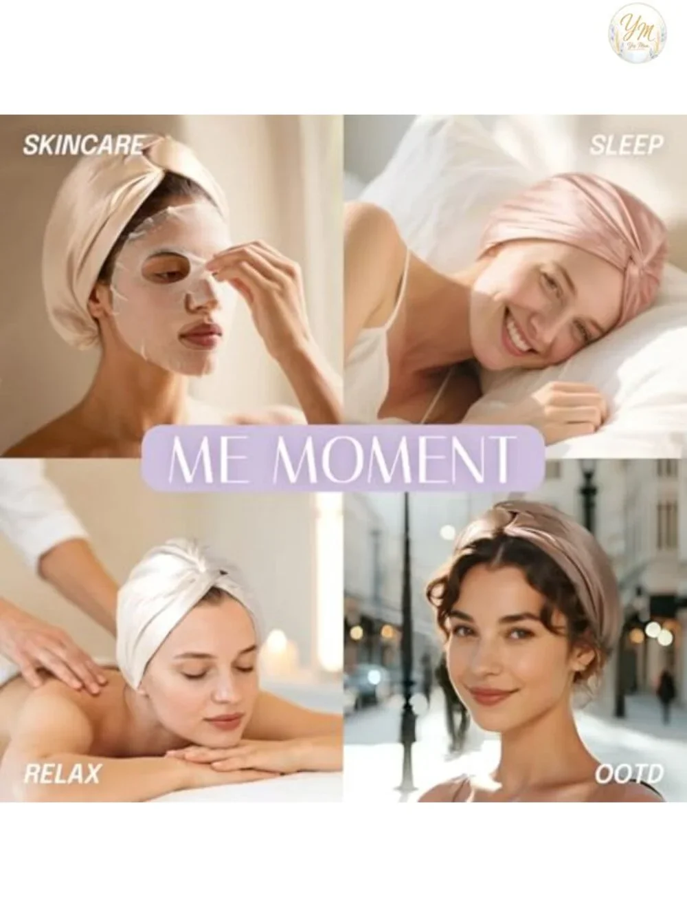 100% Mulberry 22 Momme Silk Bonnet for Sleeping Women, Adjustable Night Hair